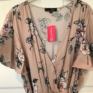 Light pink/nude floral Suzanne Betro dress